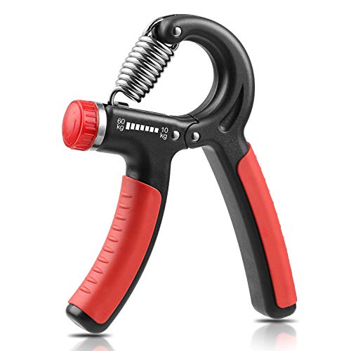 NIYIKOW Grip Strength Trainer, Hand Grip Strengthener, Grip Strengthener, Adjustable Resistance, Forearm Strengthener, Perfect for Musicians Athletes - color: Orange-1Pack