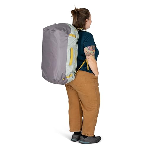 Osprey Transporter Lightweight Travel Duffel Bag - Extra Large Water Resistant Durable Gear Bag for Men and Women - color: Frosty Mint/Soundwave Grey, style: 65l