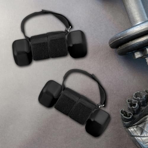 1 Pair Dumbbell Barbell Loading Straps Heavy Duty Adjustable Nylon Strength Training Wrist and Ankle Straps for Pullups and Squats with Ankle Protection