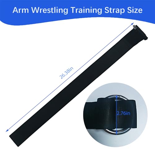 1Pcs Arm Wrestling Training Loading Strap Belt Hand Grip Fitness Equipment Wrist Forearm and Biceps Workouts Muscle Strength Tools Suitable 1-2 inches Barbell Plates Durable Loop Weight Plate(Black)