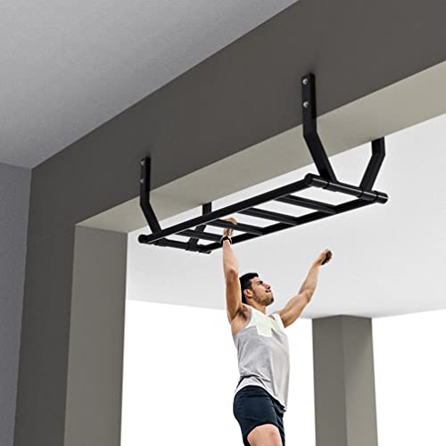 Wall Mounted Pull-Up Bar, Fits 20-30cm Beam Mounted Steel Fitness Bar, Multifunctional Climbing Frame for Sports Workouts, load 300 kg