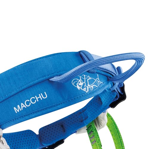 PETZL MACCHU Kids' Rock Climbing Harness | Adjustable Seat Harness for Children Less Than 40kg / 88 lbs - color: Blue