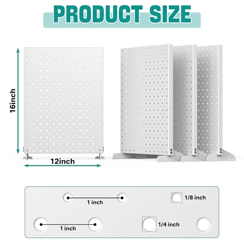 EVERHANGER Metal Pegboard Display Stand, Freestanding Tabletop Pegboard Display for Craft Shows & Fairs, 12"X16", 4pcs Gray - color: Gray, size: 4pack 12"X16"