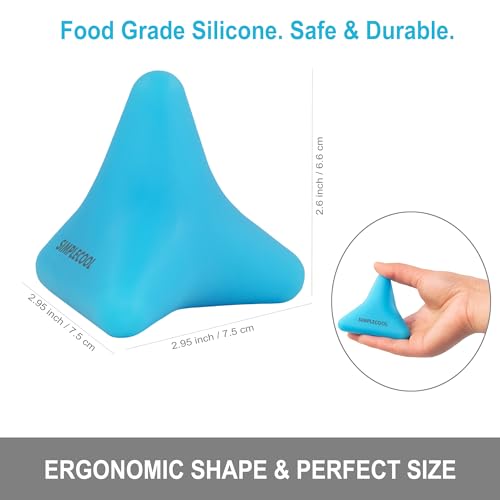 Manual Trigger Point Massage Tool Small Massager Ball 3″×2.6″ Blue | For Deep Tissue Myofascial Release Physical Therapy Plantar Fasciitis Pain Relief Muscle Knot Psoas Hip Flexor Iliacus - color: Blue
