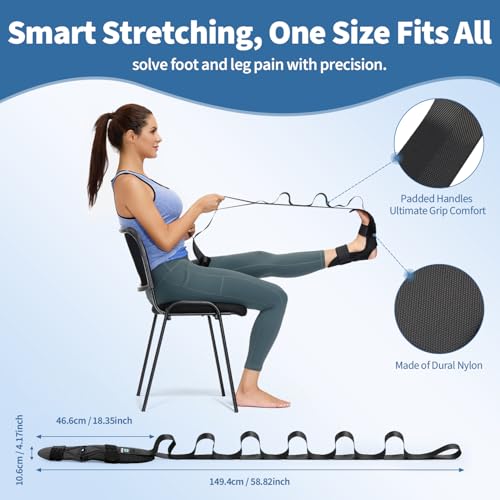 comness Plantar Fasciitis Relief Kit – Foot Stretcher and Foot Massager Roller, Stretch and Roll Routine for Heel Pain,Arch Pain, Simple At-Home Daily Foot Care - color: Black（2pcs）