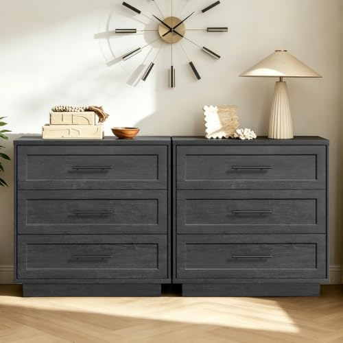 Fatmok Modular Entertainment Center & Buffet Cabinet, Extra Long Sideboard TV Stand with Arched Wooden Doors, Modern Wooden Storage Cabinet for Living Room, Black Grey(CEEC,4-Piece) - color: Ceec-black Grey