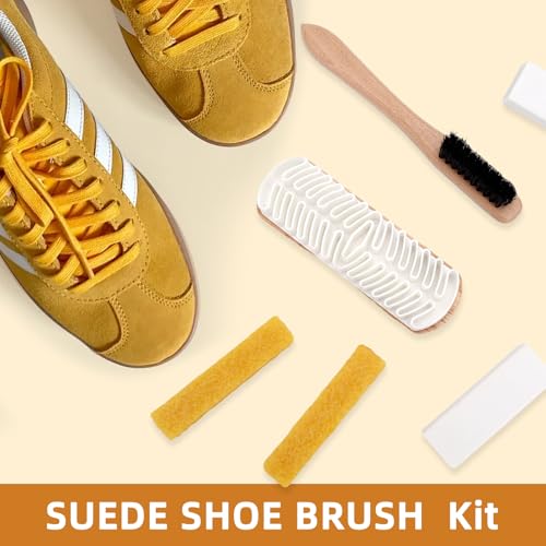 6Pcs Suede Brush Eraser Cleaner Kit Magic Rubber Shoe Brush for Ugg Suede Cleaing Kit Nubuck Brush Soft Lazy Shoe Eraser for Nubuck Bag Clothes Boots Cleaner