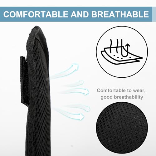 2 Pack Shoulder Strap Pads for Backpack, Luggage, Camera & Guitar - Comfortable & Breathable Cushion Pads (Black)
