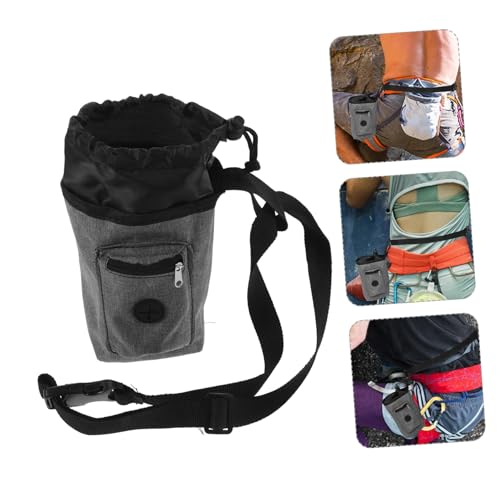 BESPORTBLE Chalk Bag for Rock Climbing and Weightlifting with Wide Opening Zippered Pocket Removable Belt Lightweight Portable Waist Pouch Non Slip Grip Support for Hiking Bouldering Gym