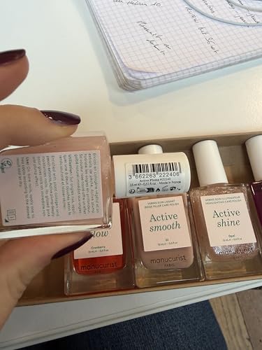 Manucurist Active Icons Duo Bright & Plump Nail Polish Set | Nail Care Duo with Active Bright and Active Plump - Helps Brighten Nails for a Natural-Looking Glow - No Lamp, Vegan - color: Active Bright, Active Plump