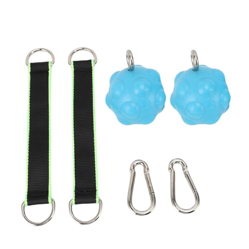 RiToEasysports Pull Up Ball Grips, TPE Climbing Training Ball with Stainless Steel for Strength Workout, Gym Home Exercise - color: Blue