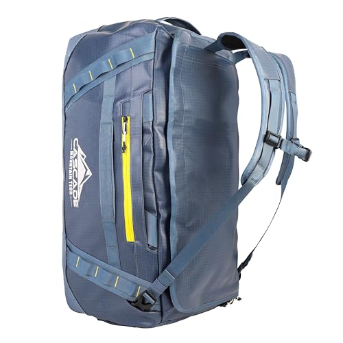 Cascade Mountain Tech 60L Duffle Bag, Convertible Travel Duffel Bag for Men Women, Water Resistant & Tear Resistant - color: Bering Sea Blue