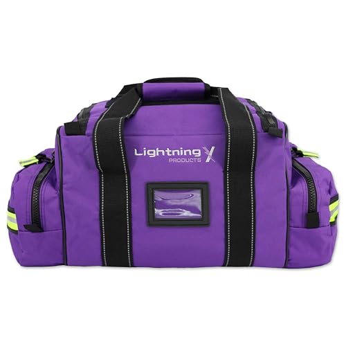Lightning X Customizable Large EMT Medic First Responder EMS Trauma Jump Bag w/Embroidered Name - PURPLE - color: PURPLE