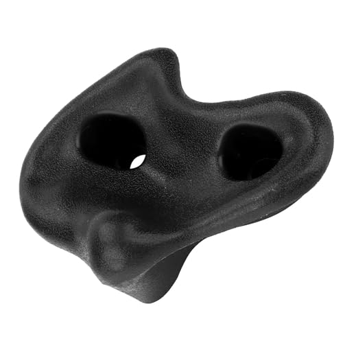 Keenso Rock Climbing Holds, PE Rock Wall Hold Set 12PCS with Screws and Wrench, Ergonomic Grip, 80kg Capacity, 12.5 X 10cm, for Indoor Outdoor Kids Adults Training - color: Black