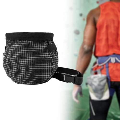 Climbing Chalk Bag Chalk Carrier Bag with Waist Belt Drawstring Closure Storage Pouch for Disc Golf Workout Weight Lifting