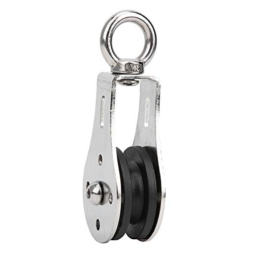 Exercise Bearing Pulley | Silent Traction Wheel for Lifting/Climbing/Gym | Stainless Steel & Nylon Construction | 237g Lightweight, 13x5.5x4cm