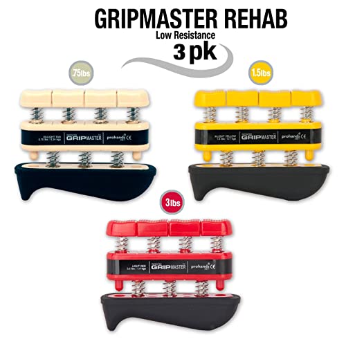 Prohands Gripmaster Medical Hand and Finger Exerciser - size: Set of Three (.75lb/1.5lb/3 Pound)
