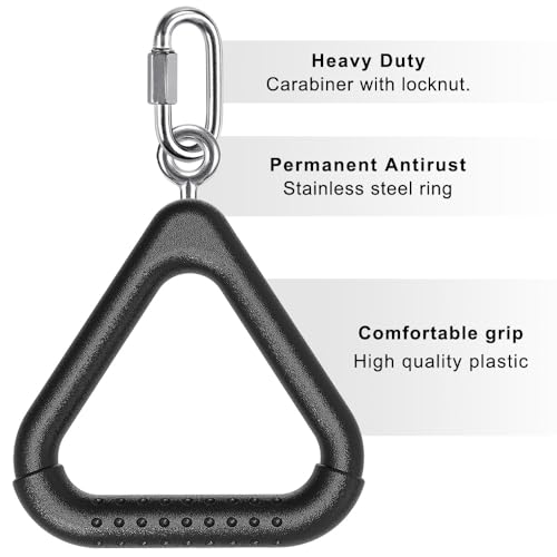 Dolibest Monkey Bars Trapeze Bar Kids Monkey Bars Playground Trapeze Bar Rings Swing Sets for Backyard with Monkey Bars Ninja Course for Kids Outside Playset Monkey Bars (2Pcs), Black - color: Black1-2 Pack