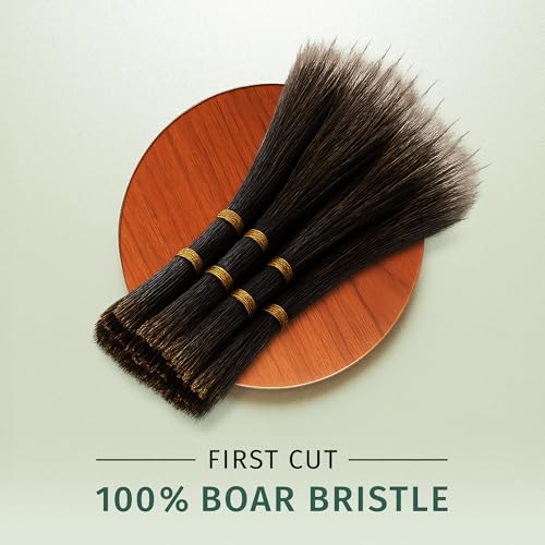 SHASH Classic German First Cut 100% Boar Bristle Hair Brush Since 1869 - Conditions Hair, Improves Texture, Exfoliates Scalp, Fine to Normal not for Coarse hair!
