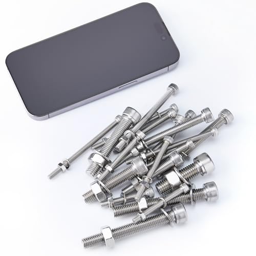 M5 M6 M8 M10 Metric Machine Bolt Assortment 304 Stainless Steel Cylindrical Head Screws and Bolt Hex Socket Head Cap Machine Screws Kit - color: X14-large-365 M5 M6 M8 M10 Socket Cap(silver)