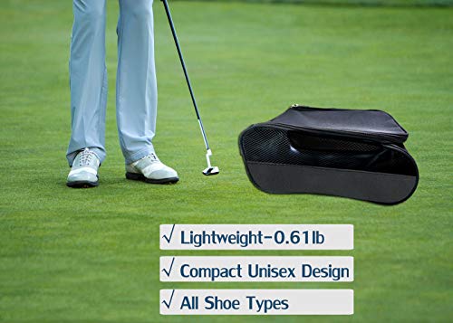 Golf Shoe Bag, Gray Golf Shoes Bags Men/Women Outdoor Zippered Carrier Bags with Ventilation Sport Shoes Bag Travel Shoe Bags (Grey) - color: Gray
