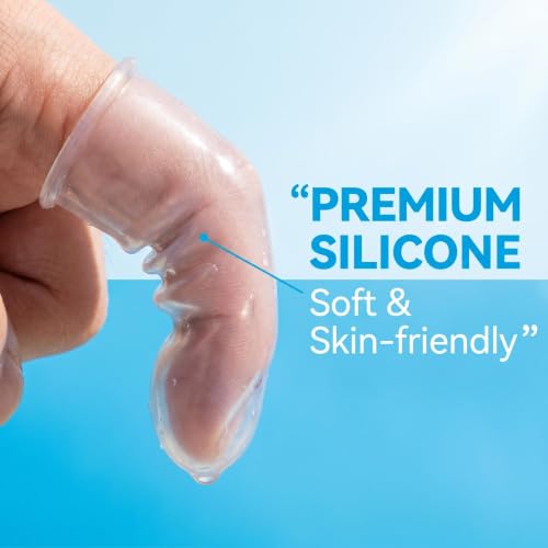 3PCS Waterproof Finger Protector, Silicone Finger Covers for Showering, Leak-Proof Sealed Design, Reusable Finger Sleeve for Wound Protection, Cut Care, Waterproof Bandage Alternative(S) - size: Small