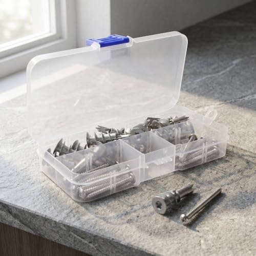 Artibetter 30 Sets Zinc Alloy Drywall Anchors with M4.2 Self Drilling Screws Heavy Duty Hollow Wall Expansion Screw Kit for Concrete and Plasterboard Reinforced Support for Mounting Lights