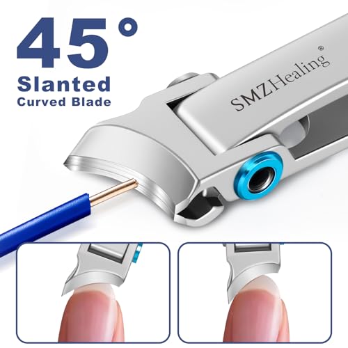2026 Toenail Clippers for Seniors Thick Toenails | Angled Heavy Duty Large Toe Nail Clippers for Men and Very Sharp Slanted Curved Blade Toenail Clippers 4PCS Set - color: 4pcs Black & Sliver