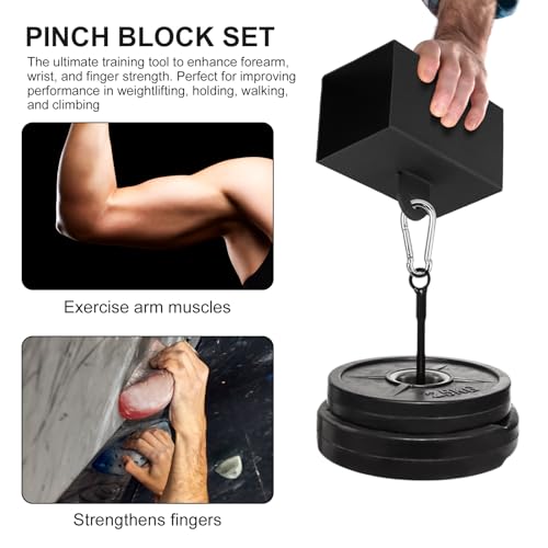 Block Strength Set, Workout Climbing Power Grip, Hand Grip Tool For Cable Machine, Forearm Finger Exerciser With Loading Pin, Strengthener Equipment Climbing Training - color: Square 8x8cm