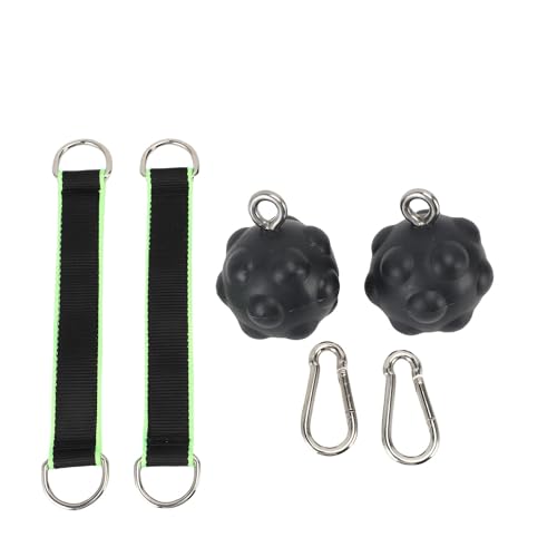 RiToEasysports Pull Up Ball Grips, TPE Climbing Training Ball with Stainless Steel for Strength Workout, Gym Home Exercise - color: Grey