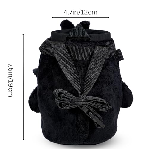 Chalk Bag for Rock Climbing - Cute Chalk Bag for Bouldering, Gym, Indoor & Outdoor Climbing with Adjustable Belt, Brush Holder & Carabiner - style: Penguin