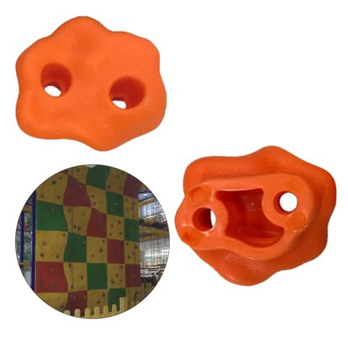 JEOZBM Rock Climbing Holds, 10Pcs Kids Climbing Stones Kit with 20 Swing Fasteners, Rock Wall Climbing Kit for Outdoor Indoor Home Playground