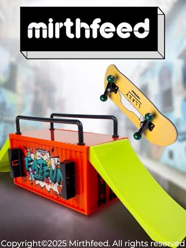 32mm Pro Fingerboard Complete Set | Bearing Wheels | 5 Ply Maple Deck | Anti Skid Grip Tape | Complimentary Tool | Concave Shape - color: Fun Box D : Lazy Llama