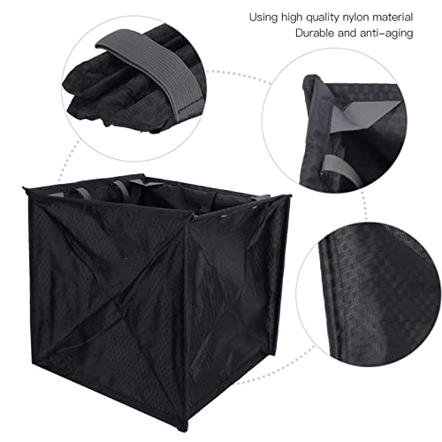 Rock Tree Climbing Rope Storage Basket Portable Folding Throwing Cord Frame Bag Heavy Duty Nylon Organizer Gear Equipment Carrier Pouch Black Outdoor Adventure