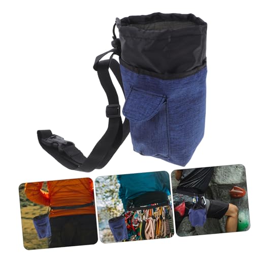Kisangel Chalk Bag for Rock Climbing - Powder Holder with Waist Belt Lightweight and Portable for Bouldering Gym Workouts and Outdoor Climbing