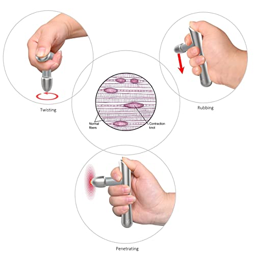 LittleMum T-Bar Massage Tool - Myofascial & Foot Reflexology Massager, Stainless Steel, Heavy Duty