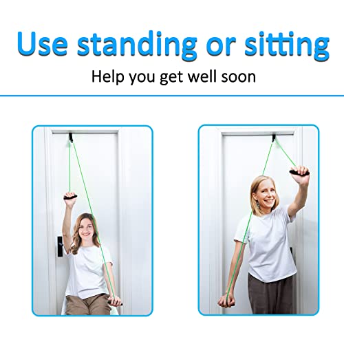 Shoulder Pulley Over The Door Physical Therapy System | Over-the-door exercise pulley designed for shoulder physical therapy exercises. - color: Green