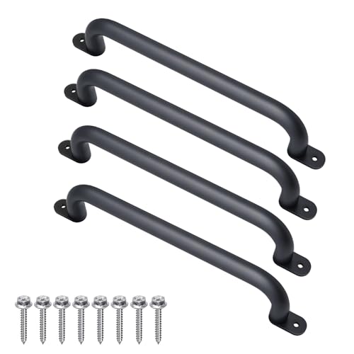 17 Inch Black Safety Playground Handles Pack of 4- Playset Handles, Swing Sets Accessories Hand Grips, Grab Handle Monkey Bar for Playhouse, Treehouse - color: Black-4pack
