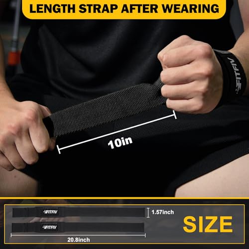 Lifting Straps for Weightlifting, Lifting Wrist Straps for Gym Strength Training, Neoprene-padded Wrist Cushion - Men & Women - color: Black