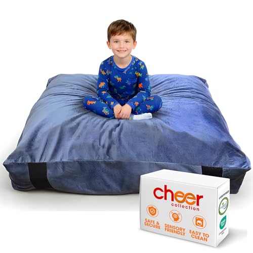 Cheer Collection Crash Pad - Crash Pads for Kids Sensory with Washable Cover - Sensory Room Must Haves - Crash Mat (4' x 4' FT) - size: 4'x4' Feet