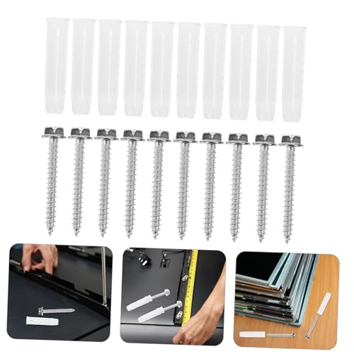 10 Sets Tv Mounting Hardware Kit Reliable Drywall Anchors and Screws for Secure Installation of Wall Mount Brackets for Tvs and Picture Hanging