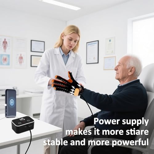 Rehabilitation Robot Gloves for Stroke Recovery Hemiplegia Finger Hand Function Rehabilitation Therapy Arthriti Glove (Left Hand, M) - size: Left Hand M