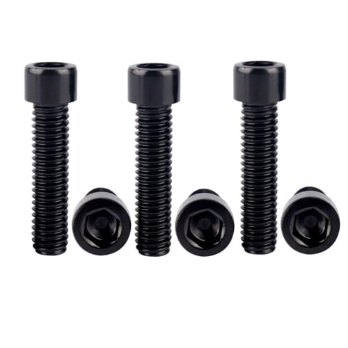 6Pcs Bike Screws M6x10 12 16 18 20 25 30 35mm Stainless Steel Socket Head Cap Allen Hex Bolt (Black, M6 x30mm) - color: Black, size: M6 x30mm