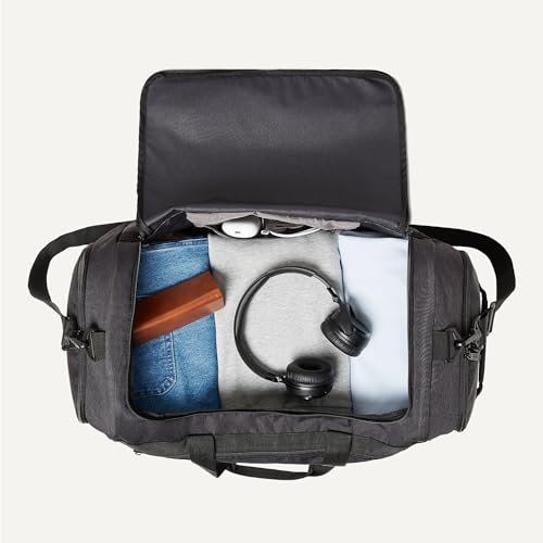 Amazon Essentials Lightweight Travel Duffel Bag with Wet Pocket and Shoe Compartment, 25", Black - size: 25 inches