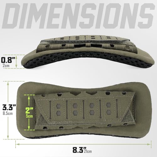 WYNEX Shoulder Strap Pad for Vest Carrier Accessories 2 Pack | 1000D Nylon Tactical Plate Shoulder Pads Strap Cushion, Flak Vest Shoulder Pads, Soft 3D Mesh Pads with Tactical Gear for Men - color: Army Green