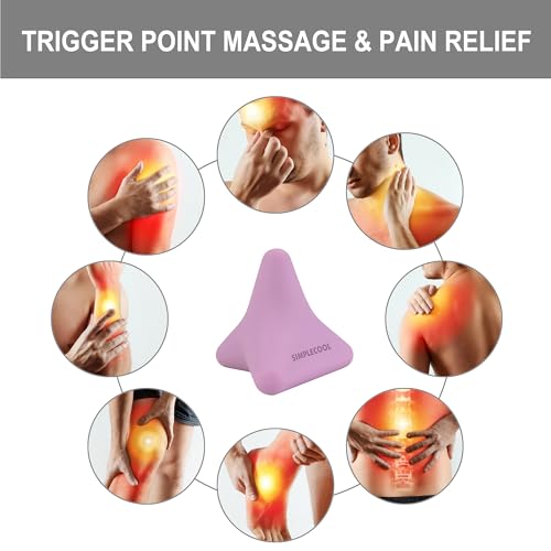 Manual Trigger Point Massage Tool Small Massager Ball 3″×2.6″ Purple | For Deep Tissue Myofascial Release Physical Therapy Plantar Fasciitis Pain Relief Muscle Knot Psoas Hip Flexor Iliacus - color: Purple