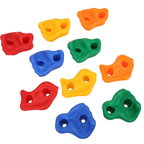 YOUTHINK Rock Climbing Holds Children's Climbing Holds Rock Climbing Holds Set of 10 for Kids with Hardware Easy Installation Climbing Sport Climbing
