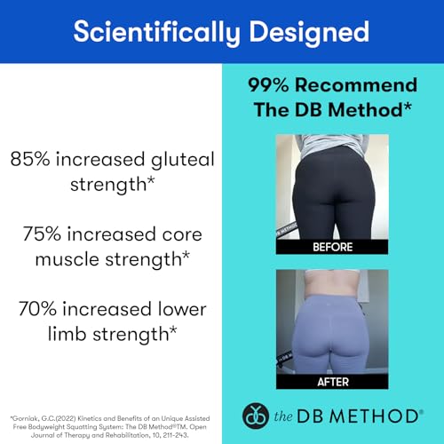 The DB Method DreamBelt Weight Belt Intensifies Workouts, Home or Gym Workout Equipment, Weighted Belt for Hip Thrust, Squat, Strength Training, Helps Minimize Exercise Injury Risk, 10 lbs