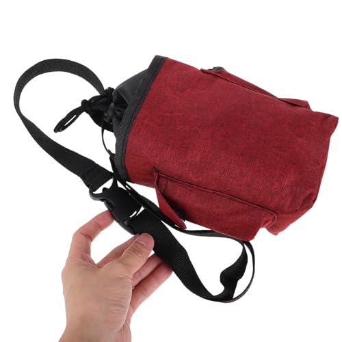 Rock Climbing Chalk Bag with Zipper Storage Pocket Oxford Cloth Bouldering Chalk Sack for Climbing Gear Accessories Drawstring Closure Waist Pouch and Gym Use