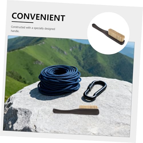 Abaodam Outdoor Climbing Chalk Brush Reduces Hand Fatigue with Wooden Handle and Fine Boar Hair Bristles, Efficiently Removes Chalk and Dirt for Natural Surfaces and Grips